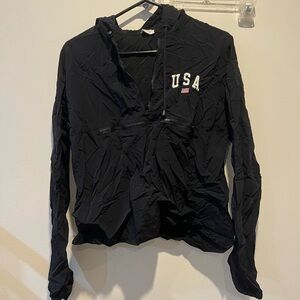 Brandy Melville Black Zipup windbreaker